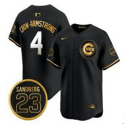 Nike Chicago Cubs #4 Pete Crow-Armstrong Black Gold 3(III) MLB Jersey