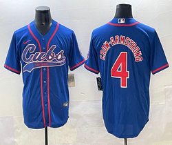 Nike Chicago Cubs #4 Pete Crow-Armstrong Blue Joint Stitched MLB Jersey