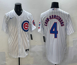 Nike Chicago Cubs #4 Pete Crow-Armstrong White Authentic Stitched MLB Jersey