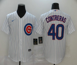 Nike Chicago Cubs #40 Willson Contreras White Game Authentic Stitched MLB Jersey