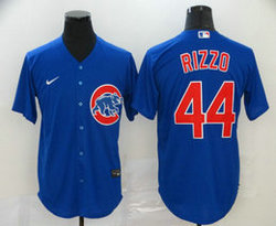Nike Chicago Cubs #44 Anthony Rizzo Blue Game Authentic Stitched MLB Jersey