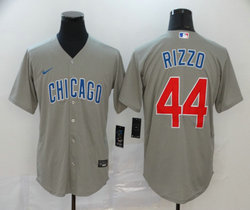 Nike Chicago Cubs #44 Anthony Rizzo Grey Game Authentic Stitched MLB Jersey