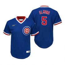 Nike Chicago Cubs #5 Albert Almora Blue Pullover Authentic Stitched MLB Jersey