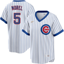 Nike Chicago Cubs #5 Christopher Morel Chicago White 1968 Cooperstown Game Stitched MLB Jersey