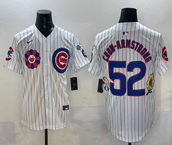 Nike Chicago Cubs #52 Pete Crow-Armstrong White With flowers Authentic Stitched MLB Jersey