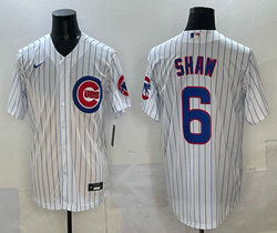Nike Chicago Cubs #6 Matt Shaw White Stitched Baseball Jersey