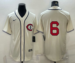 Nike Chicago Cubs #6 Zach McKinstry Cream Throwback Stitched Baseball Jersey