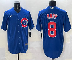 Nike Chicago Cubs #8 Ian Happ Blue Authentic Stitched MLB Jersey