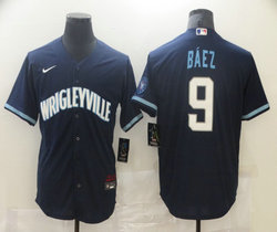 Nike Chicago Cubs #9 Javier Baez Navy City Authentic Stitched MLB jersey