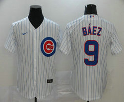Nike Chicago Cubs #9 Javier Baez White Game Authentic Stitched MLB Jersey