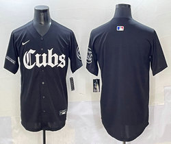 Nike Chicago Cubs Blank Black 5(V) Joint MLB Jersey