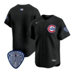 Nike Chicago Cubs Blank Black Fashion Authentic Stitched MLB Jersey