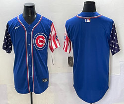 Nike Chicago Cubs Blank Blue Flag Jersey