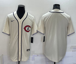 Nike Chicago Cubs Blank Cream Throwback Stitched Baseball Jersey