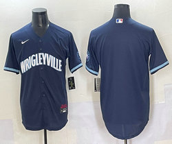 Nike Chicago Cubs Blank Navy Game Authentic Stitched MLB Jersey