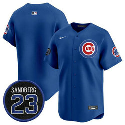Nike Chicago Cubs Blank Royal Ryne Sandberg Tribute V2 Jersey