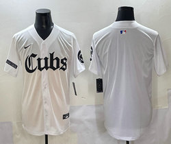 Nike Chicago Cubs Blank White 5(V) Joint MLB Jersey