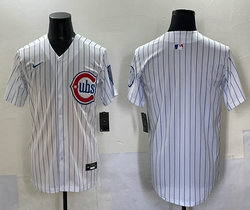 Nike Chicago Cubs Blank White Stripes Fashion MLB Jersey