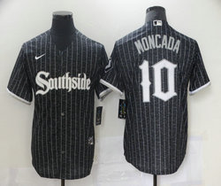 Nike Chicago White Sox #10 Yoan Moncada Black 2021 City Game Authentic Stitched MLB Jersey