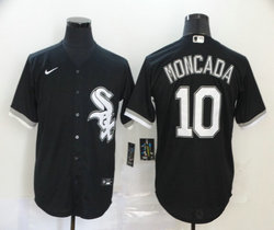 Nike Chicago White Sox #10 Yoan Moncada Black Game Authentic Stitched MLB Jersey