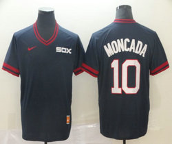 Nike Chicago White Sox #10 Yoan Moncada Pullover Throwback Authentic stitched MLB jersey