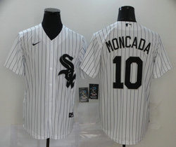 Nike Chicago White Sox #10 Yoan Moncada White Game Authentic Stitched MLB Jersey
