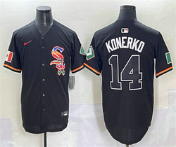 Nike Chicago White Sox #14 Paul Konerko Black Mexico Stitched Baseball Jersey