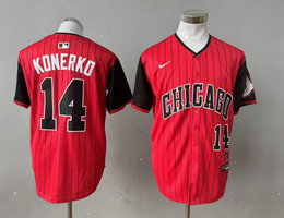 Nike Chicago White Sox #14 Paul Konerko Red 2025 City 14 front MLB Jersey