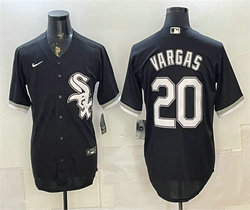 Nike Chicago White Sox #20 Miguel Vargas Black Baseball Jersey