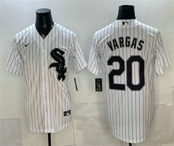 Nike Chicago White Sox #20 Miguel Vargas White Baseball Jersey