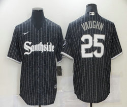 Nike Chicago White Sox #25 Andrew Vaughn Black 2021 City Game Authentic Stitched MLB Jersey