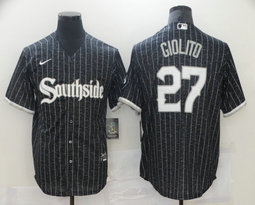 Nike Chicago White Sox #27 Lucas Giolito Black 2021 City Game Authentic Stitched MLB Jersey