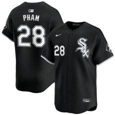 Nike Chicago White Sox #28 Tommy Pham Black 2024 Authentic Stitched MLB Jersey