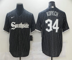 Nike Chicago White Sox #34 Michael Kopech Black 2021 City Game Authentic Stitched MLB Jersey
