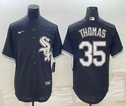 Nike Chicago White Sox #35 Frank Thomas Black Game Authentic Stitched MLB Jersey