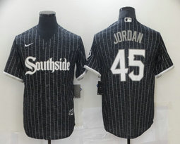 Nike Chicago White Sox #45 Michael Jordan Black 2021 City Game Authentic Stitched MLB Jersey