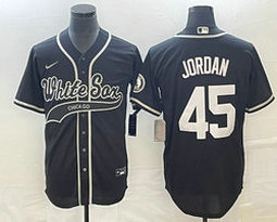 Nike Chicago White Sox #45 Michael Jordan Black Joint Authentic Stitched baseball jersey