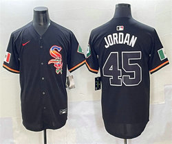 Nike Chicago White Sox #45 Michael Jordan Black Mexico Stitched Baseball Jersey