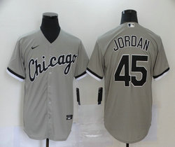 Nike Chicago White Sox #45 Michael Jordan Gray Game Authentic Stitched MLB Jersey