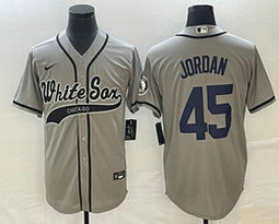 Nike Chicago White Sox #45 Michael Jordan Gray Joint Authentic Stitched baseball jersey