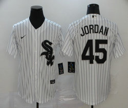 Nike Chicago White Sox #45 Michael Jordan White Game Authentic Stitched MLB Jersey