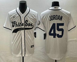 Nike Chicago White Sox #45 Michael Jordan White Joint Authentic Stitched baseball jersey