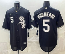Nike Chicago White Sox #5 Munetaka Murakami Black Authentic stitched MLB jersey