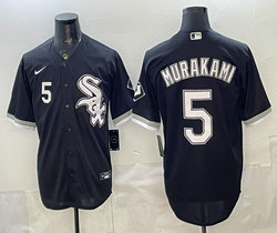 Nike Chicago White Sox #5 Munetaka Murakami Black Baseball Jersey