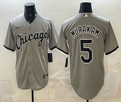 Nike Chicago White Sox #5 Munetaka Murakami Gray Authentic stitched MLB jersey