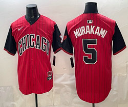 Nike Chicago White Sox #5 Munetaka Murakami Red 2025 City Authentic Stitched MLB jersey