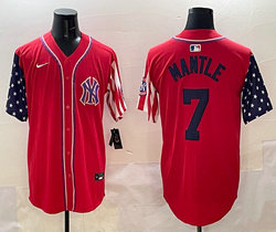 Nike Chicago White Sox #7 Mickey Mantle Red Joint MLB Jersey