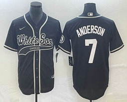 Nike Chicago White Sox #7 Tim Anderson Black Joint Authentic Stitched baseball jersey