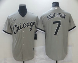 Nike Chicago White Sox #7 Tim Anderson Gray Game Authentic Stitched MLB Jersey