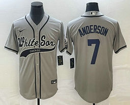 Nike Chicago White Sox #7 Tim Anderson Gray Joint Authentic Stitched baseball jersey
